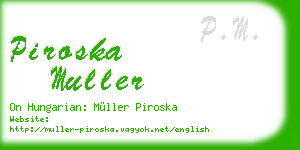 piroska muller business card