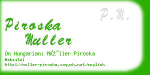 piroska muller business card